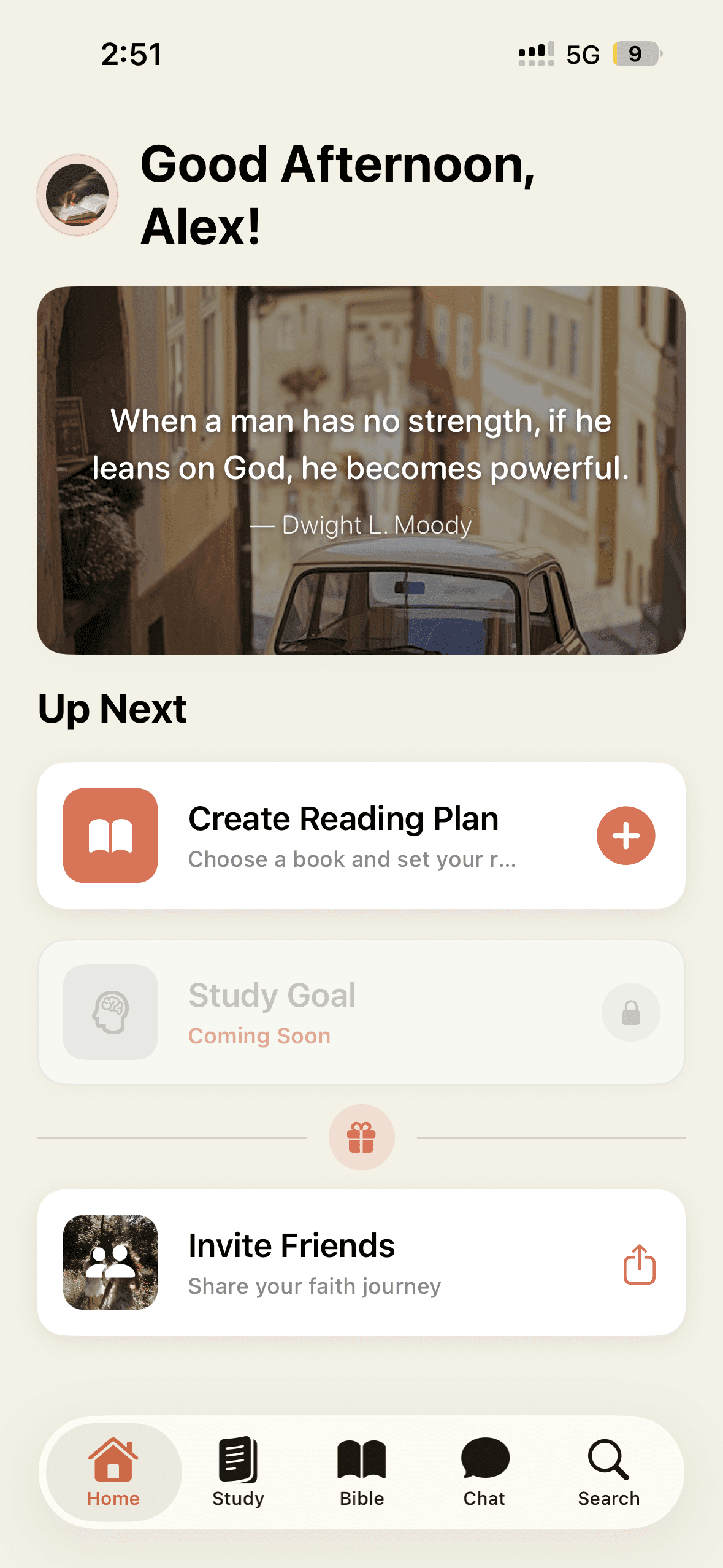 Glow home screen in light mode